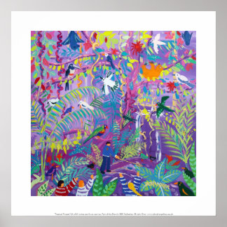 Art Print: Tropical Tweets Poster