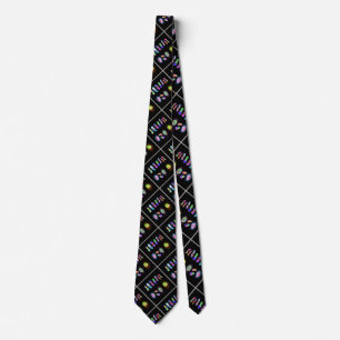 Art puffs and fluffs on a black backdrop           tie