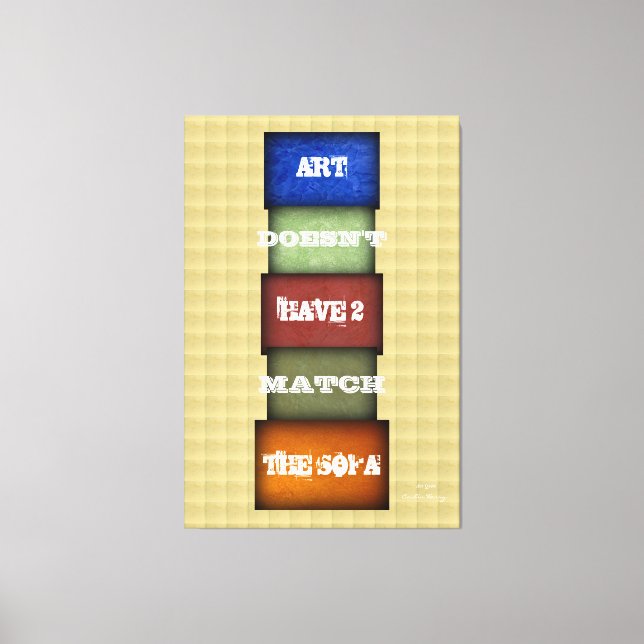 Art Quote 3 Named And Signed Canvas Print (Front)