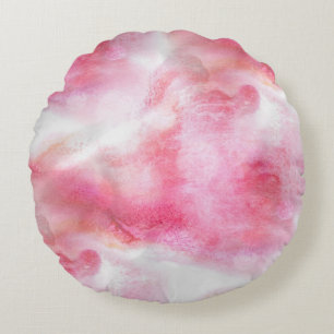 art red avant-garde background hand paint round cushion