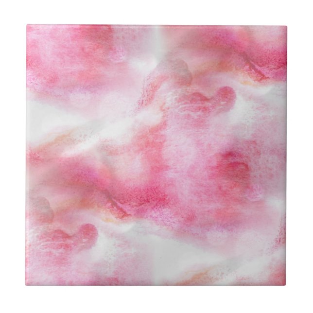 art red avant-garde background hand paint tile (Front)