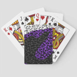 Art retro animal fur abstract texture playing cards