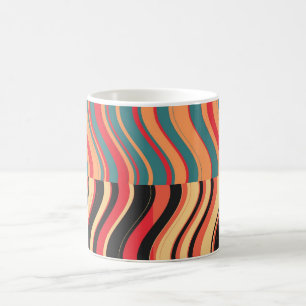 Art Retro Colourful Wave Abstract 2 Coffee Mug