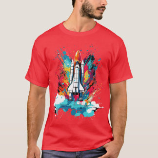 Art Rocket Launch Space Gifts Science Gifts Space T-Shirt