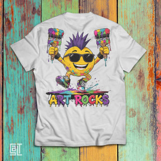 Art Rocks Punk Mohawk Emoji Artist Fun Graffiti T-Shirt