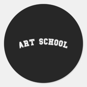 Art School College University Classic Round Sticker