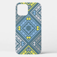Art seamless pattern. Folk motif. Vintage geometri