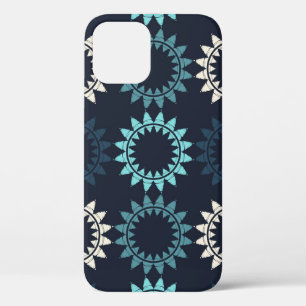Art seamless pattern. Folk motif. Vintage geometri iPhone 12 Case