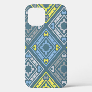 Art seamless pattern. Folk motif. Vintage geometri iPhone 12 Case