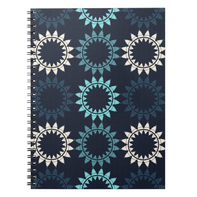 Art seamless pattern. Folk motif. Vintage geometri Notebook (Front)