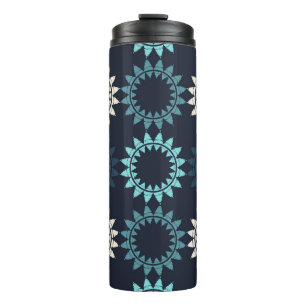 Art seamless pattern. Folk motif. Vintage geometri Thermal Tumbler