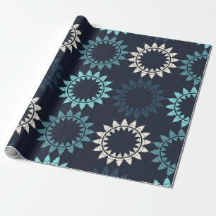 Art seamless pattern. Folk motif. Vintage geometri Wrapping Paper