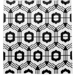 Art seamless pattern. Vintage geometric background Shower Curtain