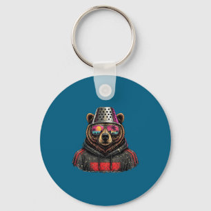 Art Shirt Retro Bear Cheese Grater Hat Key Ring