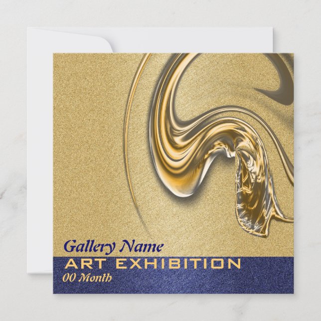 Art show exhibition opening CUSTOMIZE Invitation (Front)