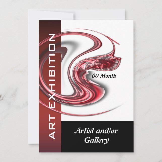 Art show gallery exhibition jewellery CUSTOMIZE Invitation (Front)