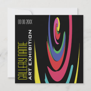 Art show gallery exhibition opening CUSTOMIZE Invitation