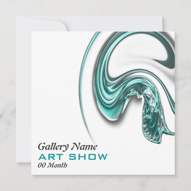 Art show jewelery opening launch CUSTOMIZE Invitation (Front)