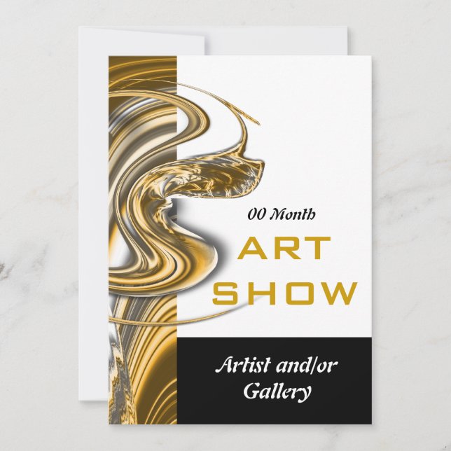 Art show jewelery opening launch invitation (Front)