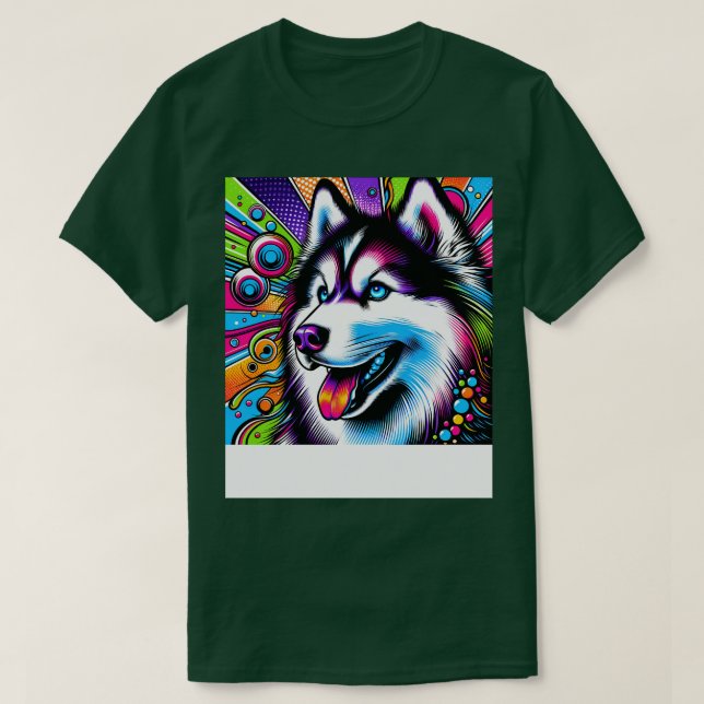 Art Siberian Husky Tee Sleek Canine Couture 1 (Design Front)
