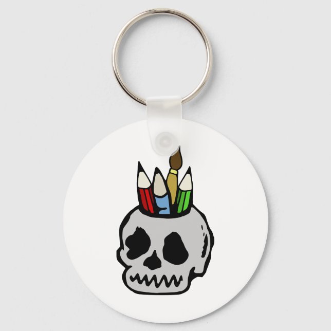 Art Skull Key Ring (Front)