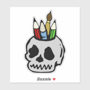 Art Skull Sticker