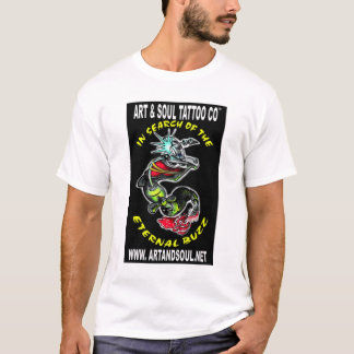 ART & SOUL TATTOO MACHINE SHIRT FRONT