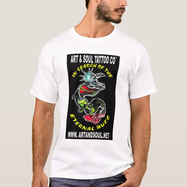 ART & SOUL TATTOO MACHINE SHIRT FRONT (Front)