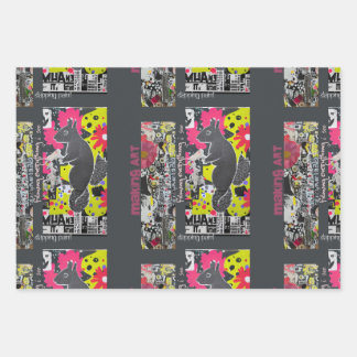 Art Squirrel Wrapping Paper Sheet