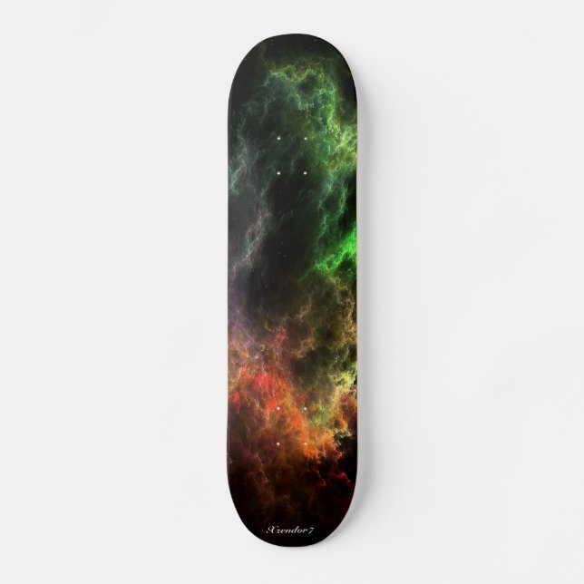 Art Stucco Mosaic Nebula Cluster Skateboard (Front)