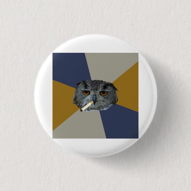 Art Student Owl Advice Animal Meme 3 Cm Round Badge (Front)
