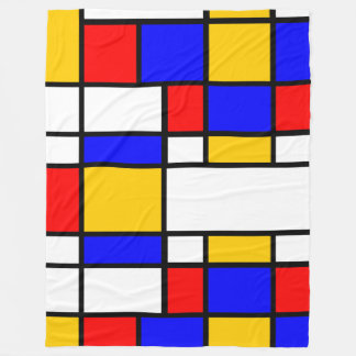 Art style Mondrian Fleece Blanket