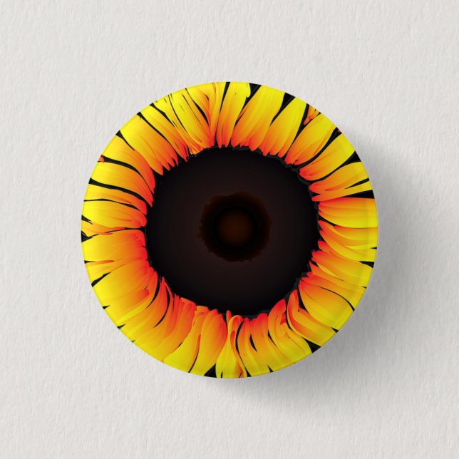 Art Sunflower - Choose / add your favourite colour 3 Cm Round Badge (Front)