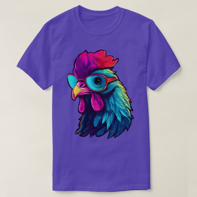 Art Sunglasses Chicken Gifts Funny Chicken 3 T-Shirt (Design Front)