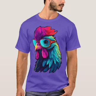 Art Sunglasses Chicken Gifts Funny Chicken 3 T-Shirt