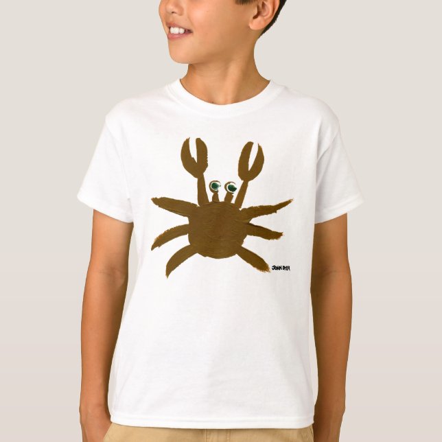 Art T-Shirt: Crazy Crab Seaside Holiday Top (Front)