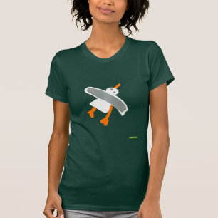 Art T-Shirt: Seagull Front and Back Design T-Shirt