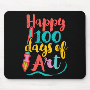 Art Teacher 100 Days of School - 100 Days of Art Mouse Mat