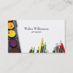 Art Teacher, Back To School, Art Supplies, Art Business Card