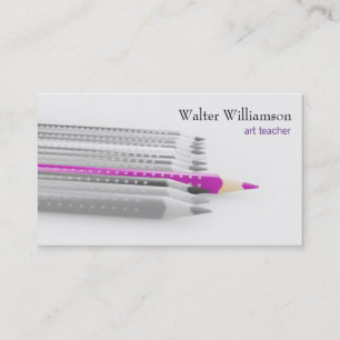 Art Teacher, Back to School, Colour Pencil, Art Business Card