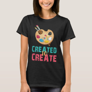 Art Teacher Created Palette Brush Artist Student T-Shirt