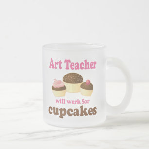 Art Teacher (Funny) Gift Frosted Glass Coffee Mug