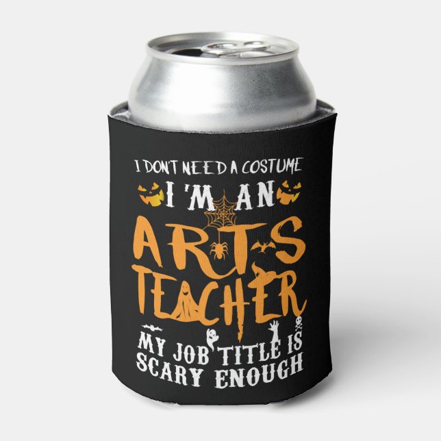Art Teacher Halloween Funny Costume Can Cooler (Can Front)