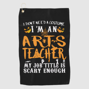 Art Teacher Halloween Funny Costume Golf Towel