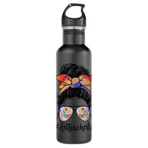 Art Teacher Life Messy Bun Back to School Art Teac 710 Ml Water Bottle