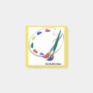 Art Teacher Memo,Palette Post-it, Gift for Teacher Post-it Notes