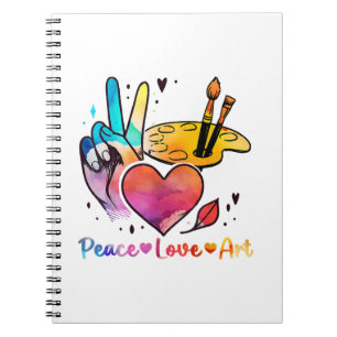 Art Teacher Peace Love Art For Artists And Painter Notebook