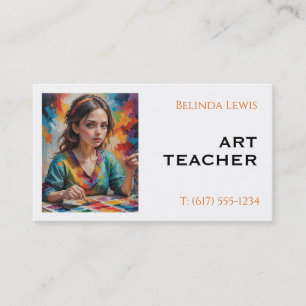 Art Teacher Sepia Business Card