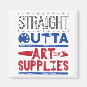 Art Teacher Straight Outta Art Supplies Magnet