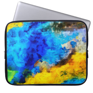 Art texture, creative oil background, striped and laptop sleeve